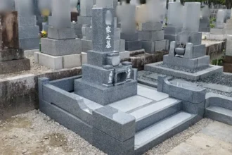 【新規墓石建立】一宮市対応｜名古屋市千種区｜天山石｜8寸3段墓石｜施工事例