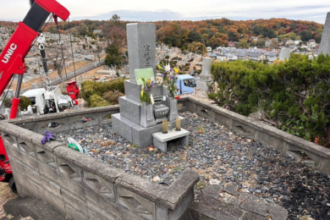 【墓じまい・墓石撤去】一宮市対応｜名古屋市天白区｜解体・更地化｜施工事例 Before