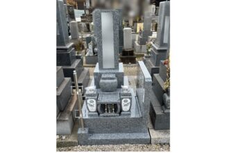 【新規墓石建立】一宮市対応｜東海市｜8寸三段墓石・横墓誌（1㎡）｜施工事例