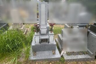 【墓じまい工事】一宮市対応|半田市 北部墓地|墓石解体・撤去工事|施工事例 Before