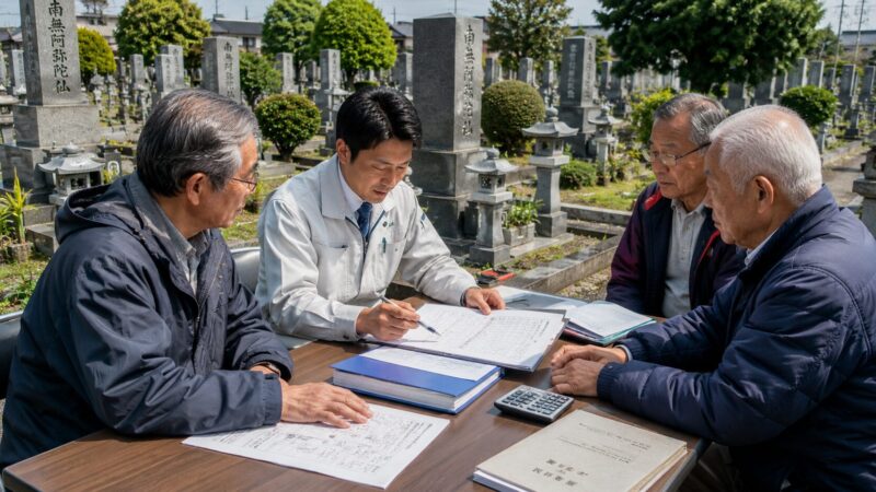 一宮市周辺の地域墓地で費用を抑えた墓地管理改善について相談する墓地管理委員